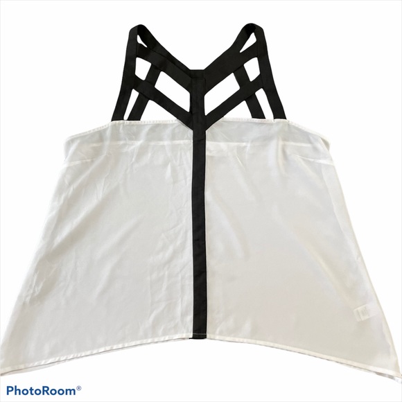 BISOU BISOU Women’s White Cut-out Tank Top XL - Picture 2 of 10